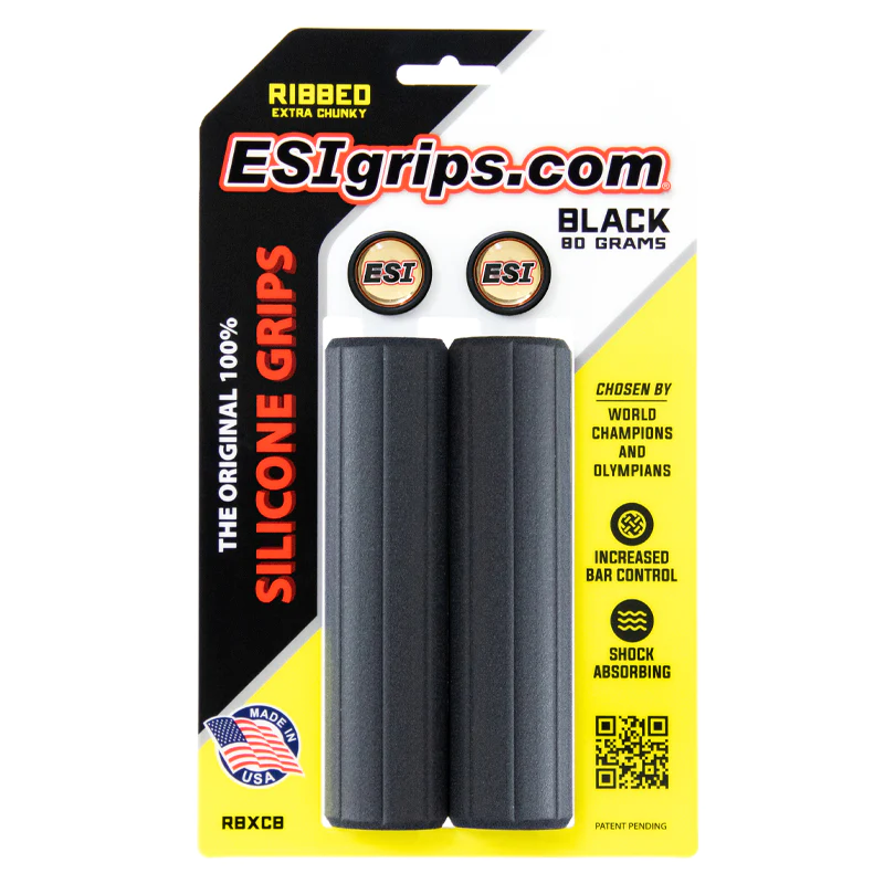 ESI grips MTB Ribbed Extra Chunky Silicone Grips, Black