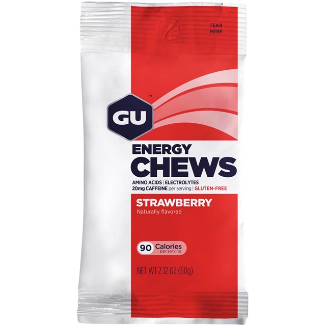 [EB5636] GU Energy Chews - Strawberry, Box of 12 Bags