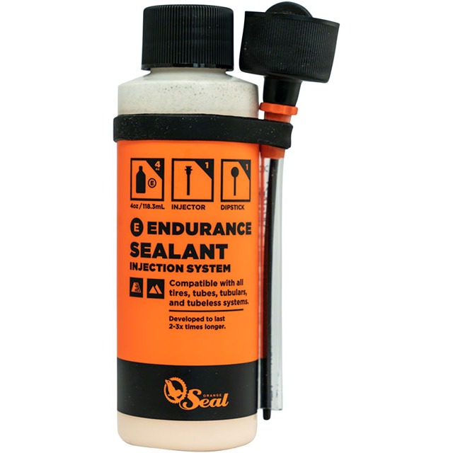 [LU0277] Orange Seal Endurance Tubeless Tire Sealant with Twist Lock Applicator - 4oz