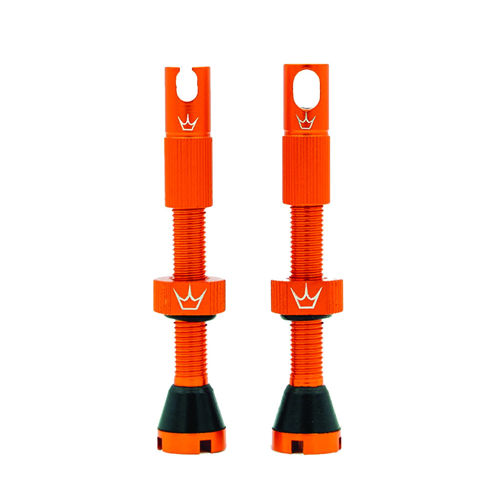 [PTV2-42-MNG] Peaty's Alloy Presta Tubeless Valve Stem, Mango, 42mm, Pair