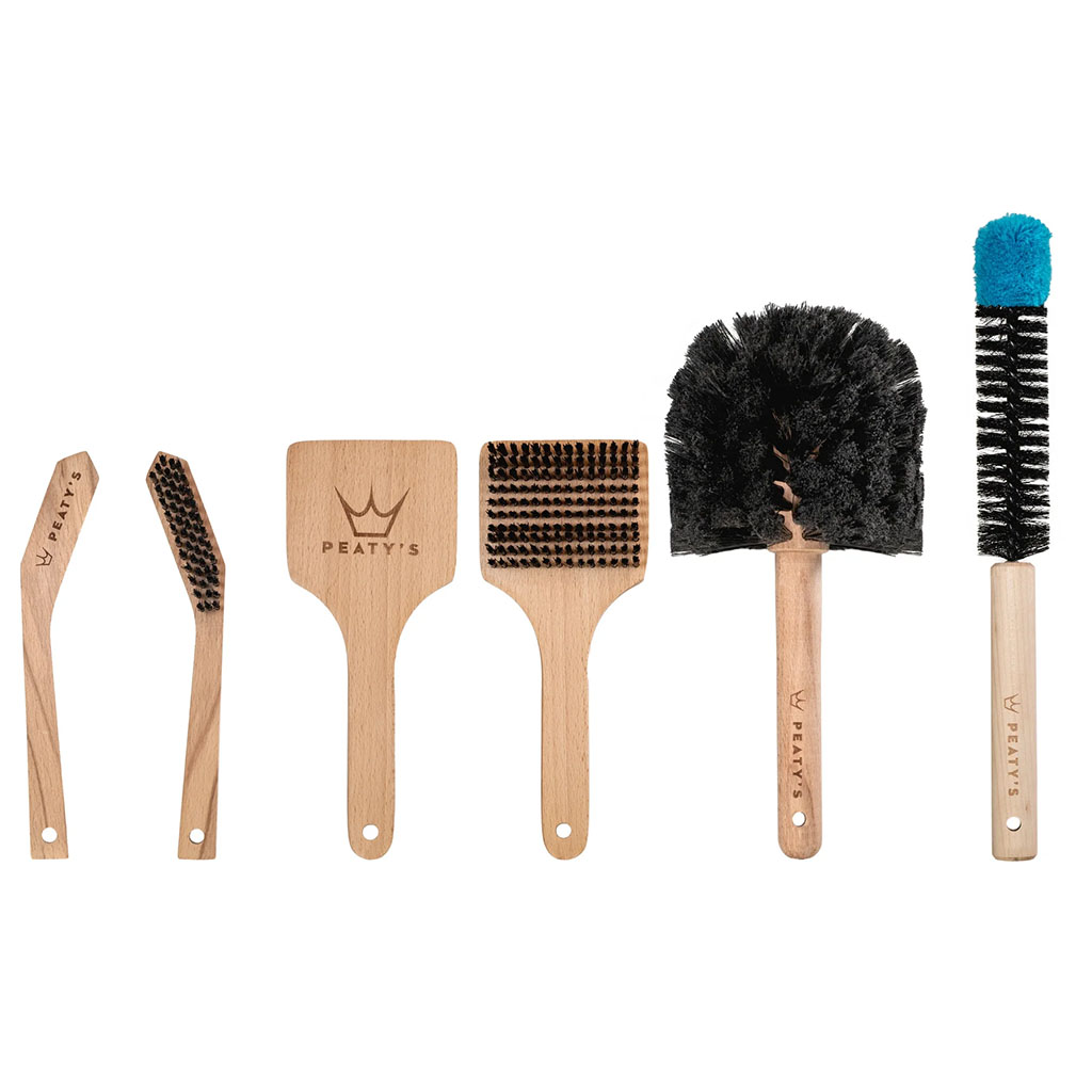 [PBR-SET] Peaty's Bicycle Brush Set, Beech Wood, 4/piece