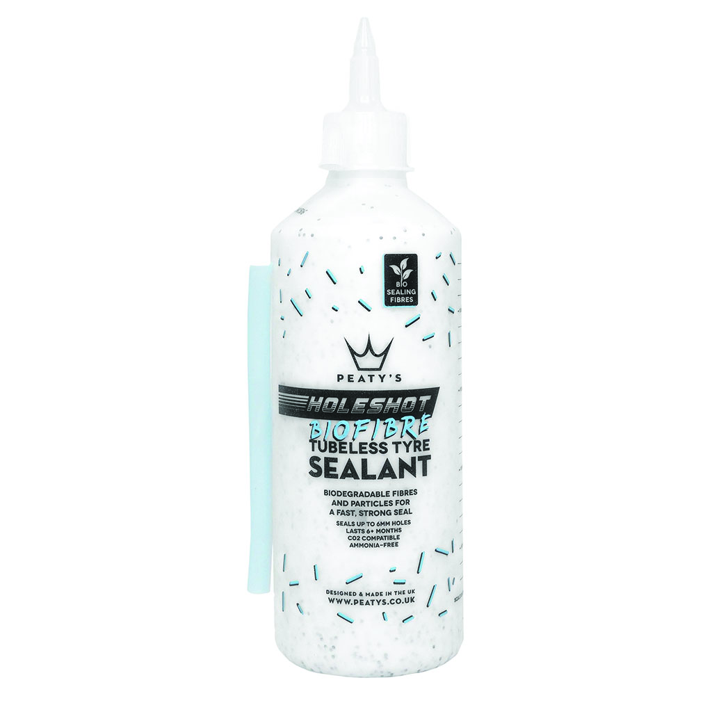 [PTS-HBF-500] Peaty's Holeshot BioFibre Tubeless Tire Sealant, 500ml Each