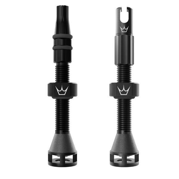 [PTV-HFF-60-BLK] Peaty's Holeshot Fast Flow Tubeless Valves, 60mm, Black, Pair