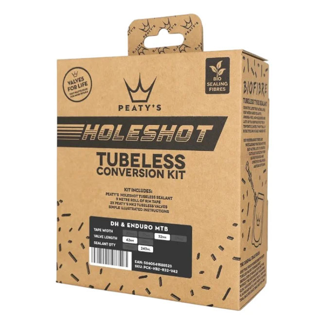 [PCK-HB2-R32-V42-4] Peaty's Holeshot Tubeless Conversion Kit (32mm) Enduro/DH