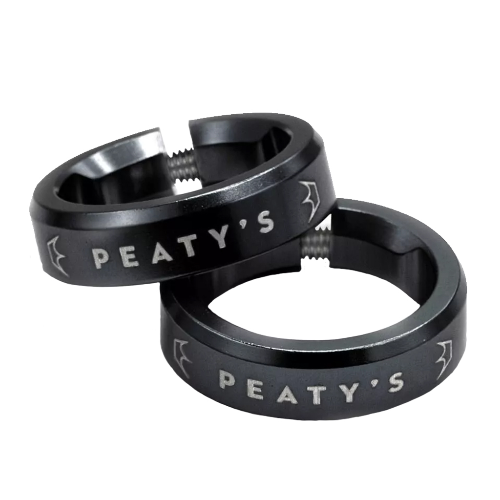 [PGM-LCK-RNG-BLK-10] Peaty's Monarch Grip Lockrings, Pair, Black