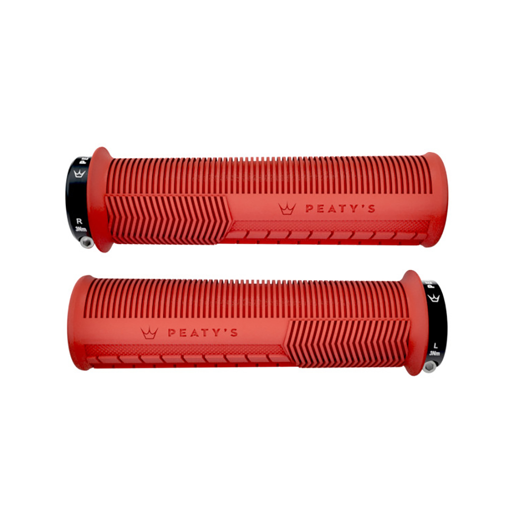 [PGM-MSH-THN-RED-20] Peaty's Mushroom Thin Lock-On Grips, Pair, Red