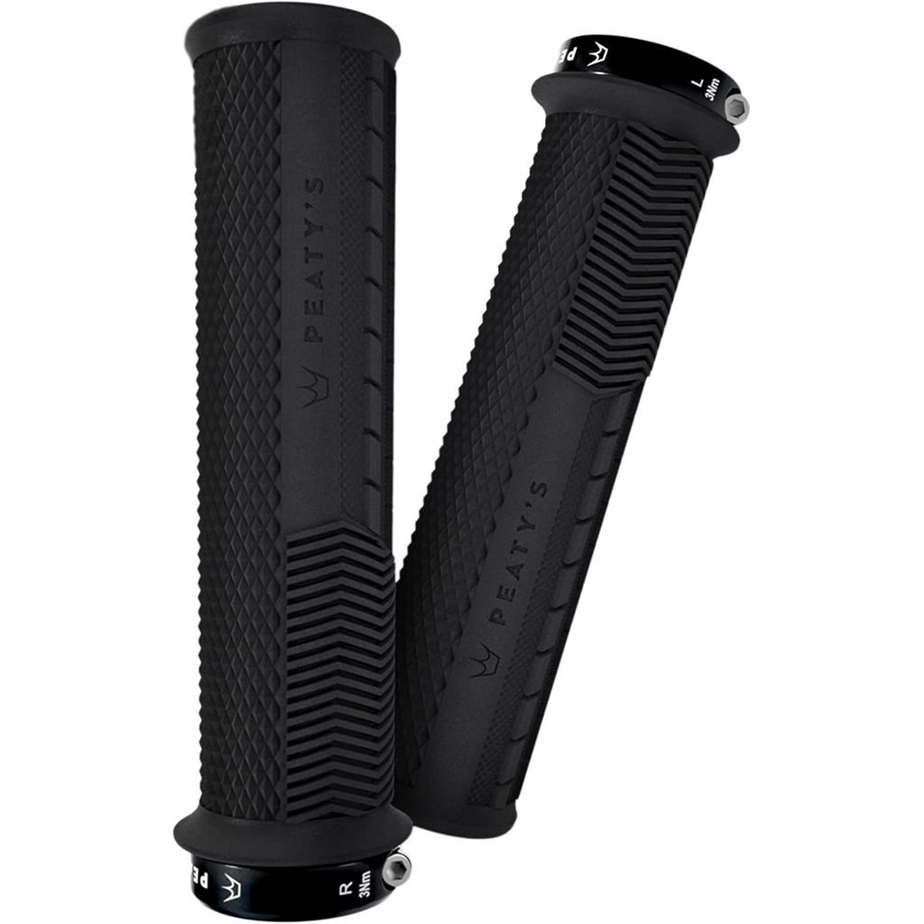 [PGM-KNL-THN-BLK-20] Peaty's Race Control Knurl Thin Lock-On Grips, Pair, Black