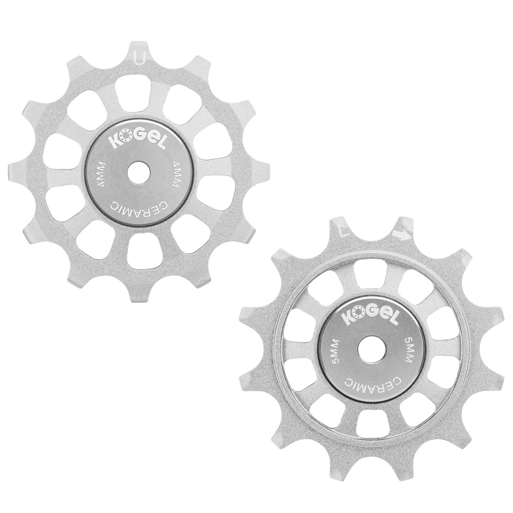 [PUL-1212-6800-C-RAW] Kogel Bearings 12/12T Hybrid Ceramic Pulley Set Shim 11, Cross, Raw