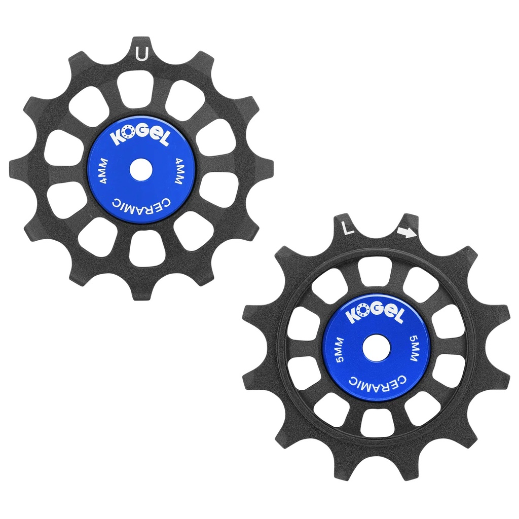 [PUL-1212-WIFLI-R] Kogel Bearings 12/12T Hybrid Ceramic Pulley Set WiFli, Road, Black