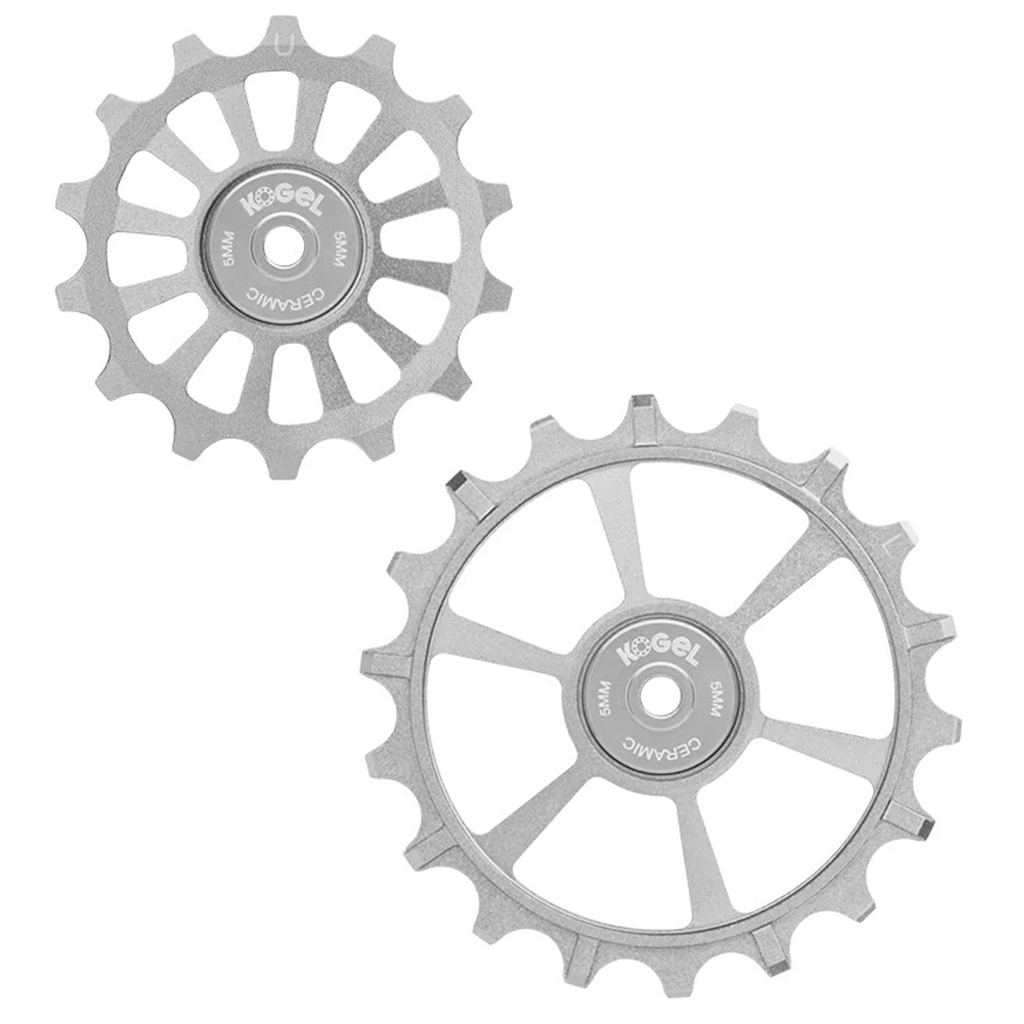 [PUL-1418-TRM-C-RAW] Kogel Bearings 14/18T Hybrid Ceramic Pulley Set Transmission, Raw