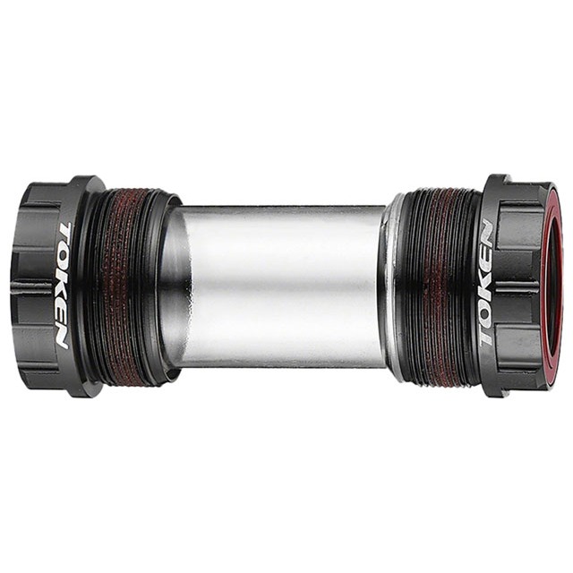 [DBB888EX-BKTK] Token TK888 Threaded Bottom Bracket - English, Shimano HollowTech II / SRAM GXP, Black