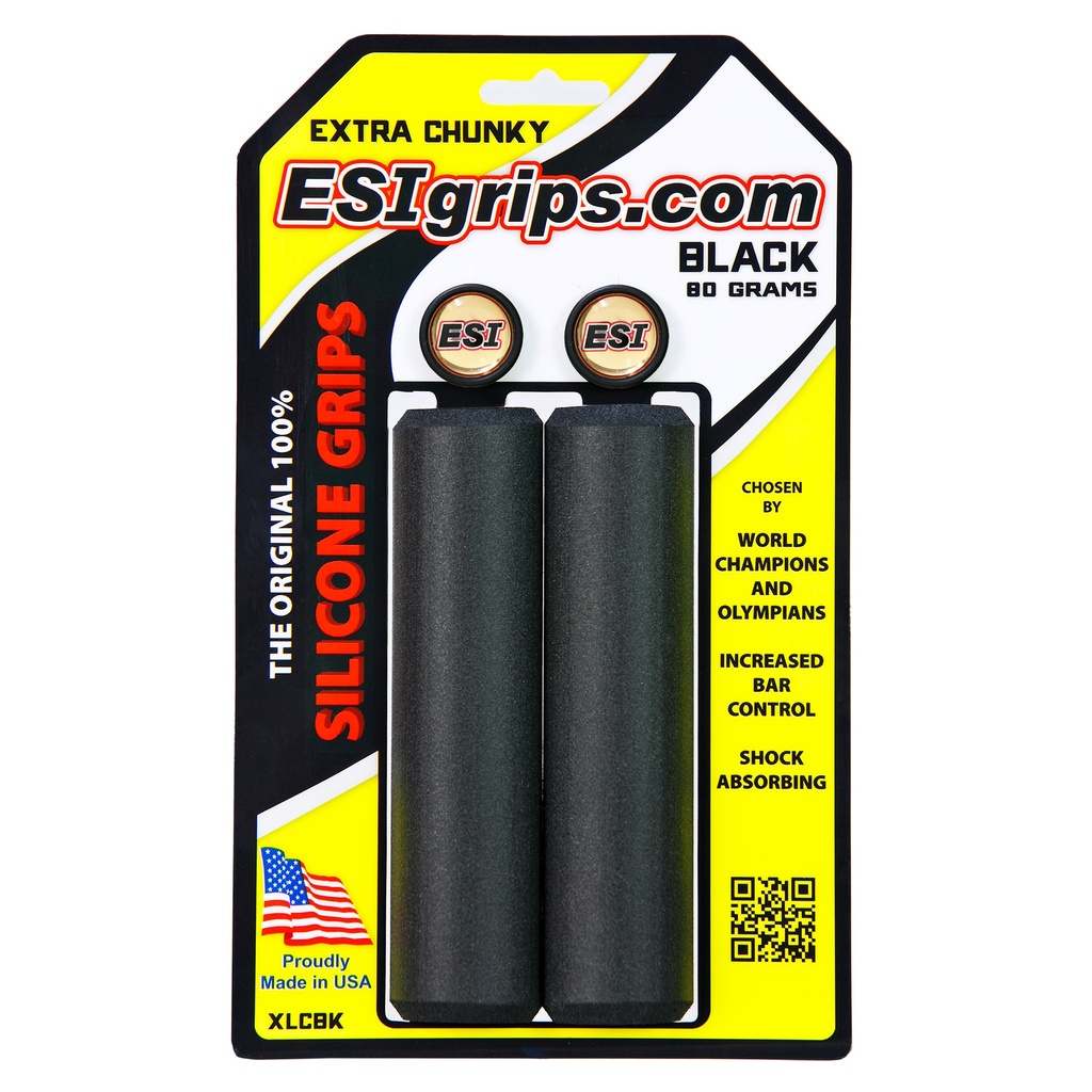 [XLCBK] ESI grips MTB Extra Chunky Silicone Grips, Black