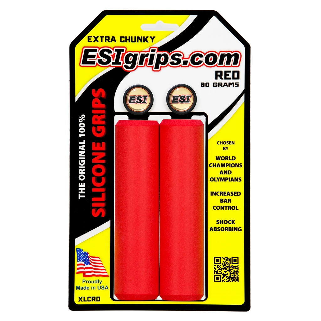 [XLCRD] ESI grips MTB Extra Chunky Silicone Grips, Red