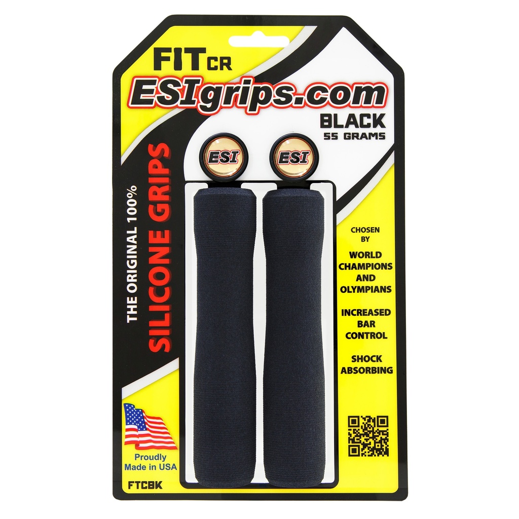 [FTCBK] ESI grips MTB Fit CR Silicone Grips, Black