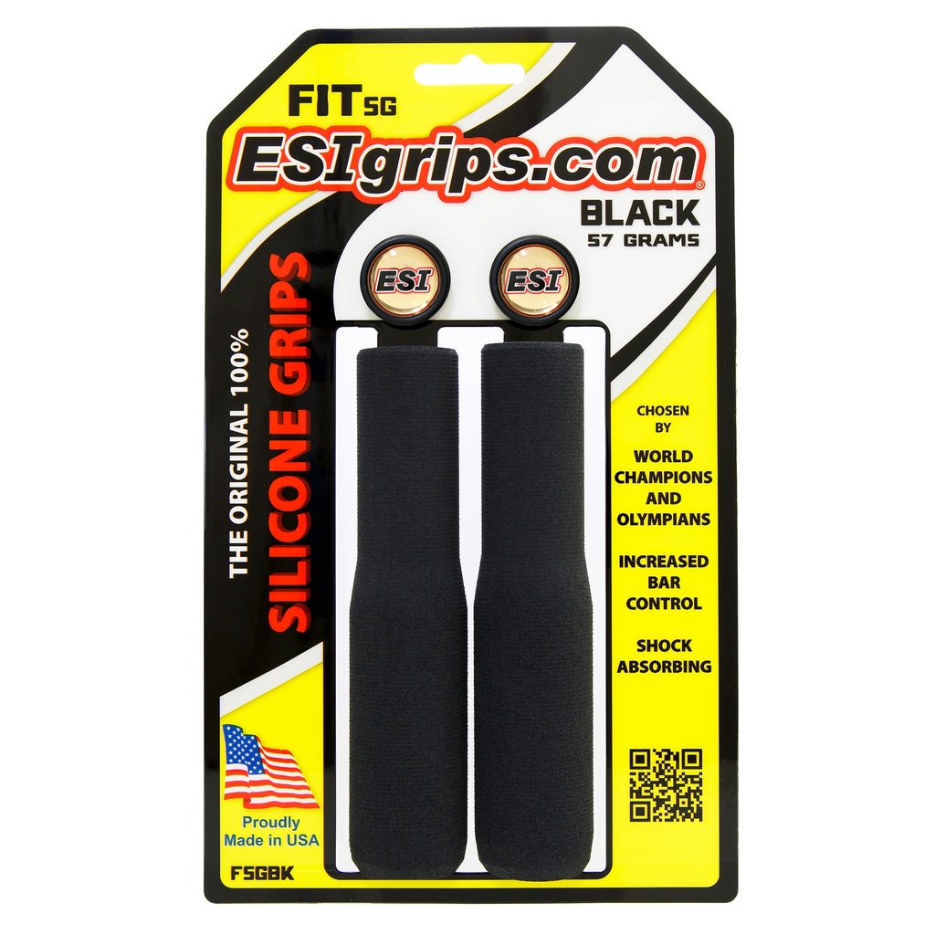 [FSGBK] ESI grips MTB Fit SG Silicone Grips, Black