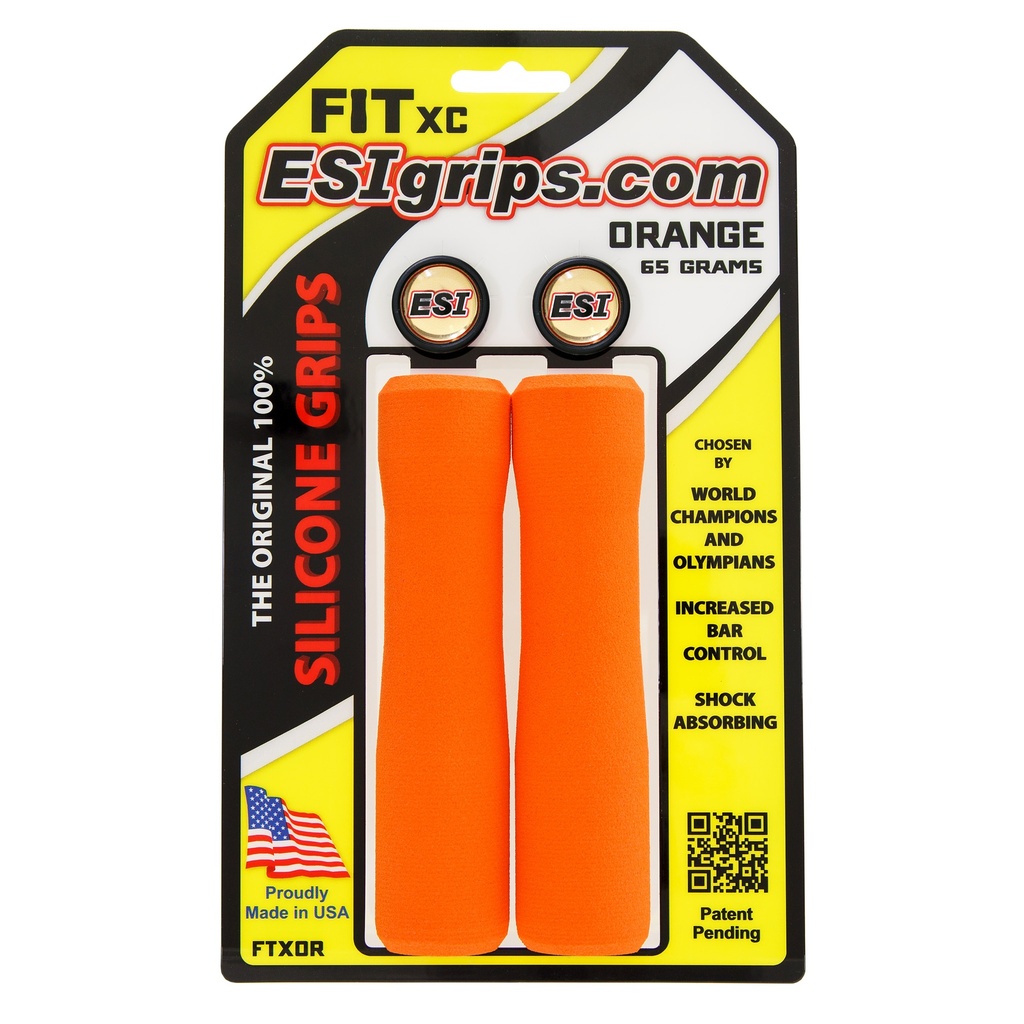 [FTXOR] ESI grips MTB Fit XC Silicone Grips, Orange