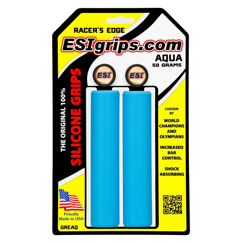[GREAQ] ESI grips MTB Racer's Edge Silicone Grips, Aqua