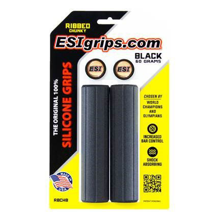 [RBCHB] ESI grips MTB Ribbed Chunky Silicone Grips, Black