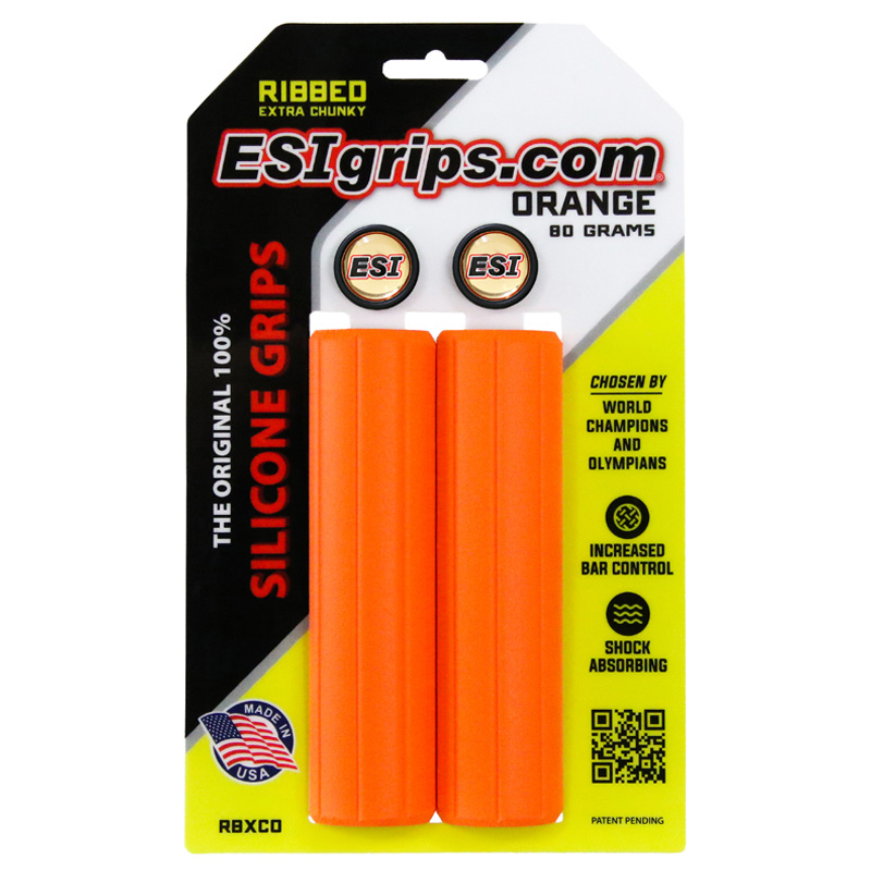 [RBXCO] ESI grips MTB Ribbed Extra Chunky Silicone Grips, Orange
